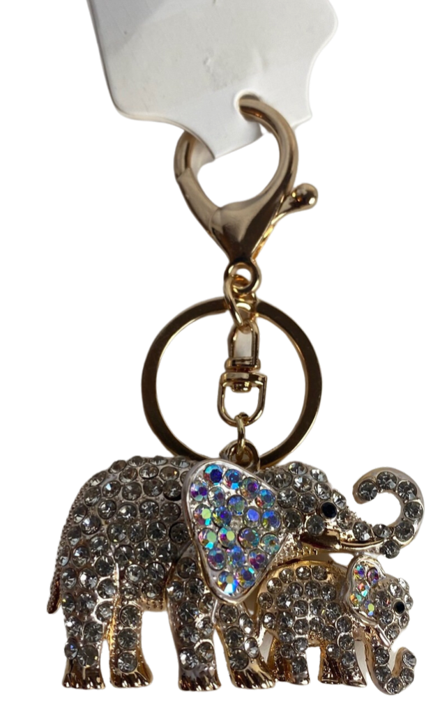 Up Trunk Keychain with Sparkly Rhinestone Front Design Charm — The Code Ivy