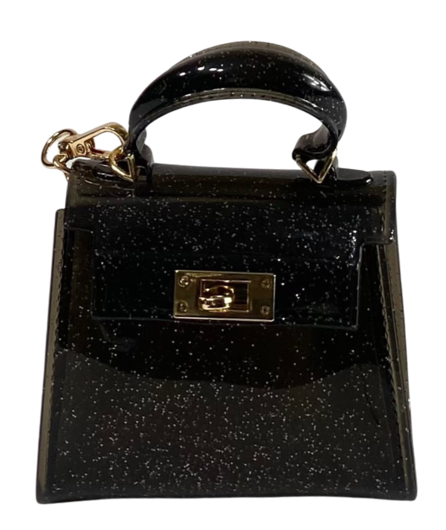 VH Linda Black Glitter Star w/ Gold Trim Handbag | Freckled Poppy Boutique
