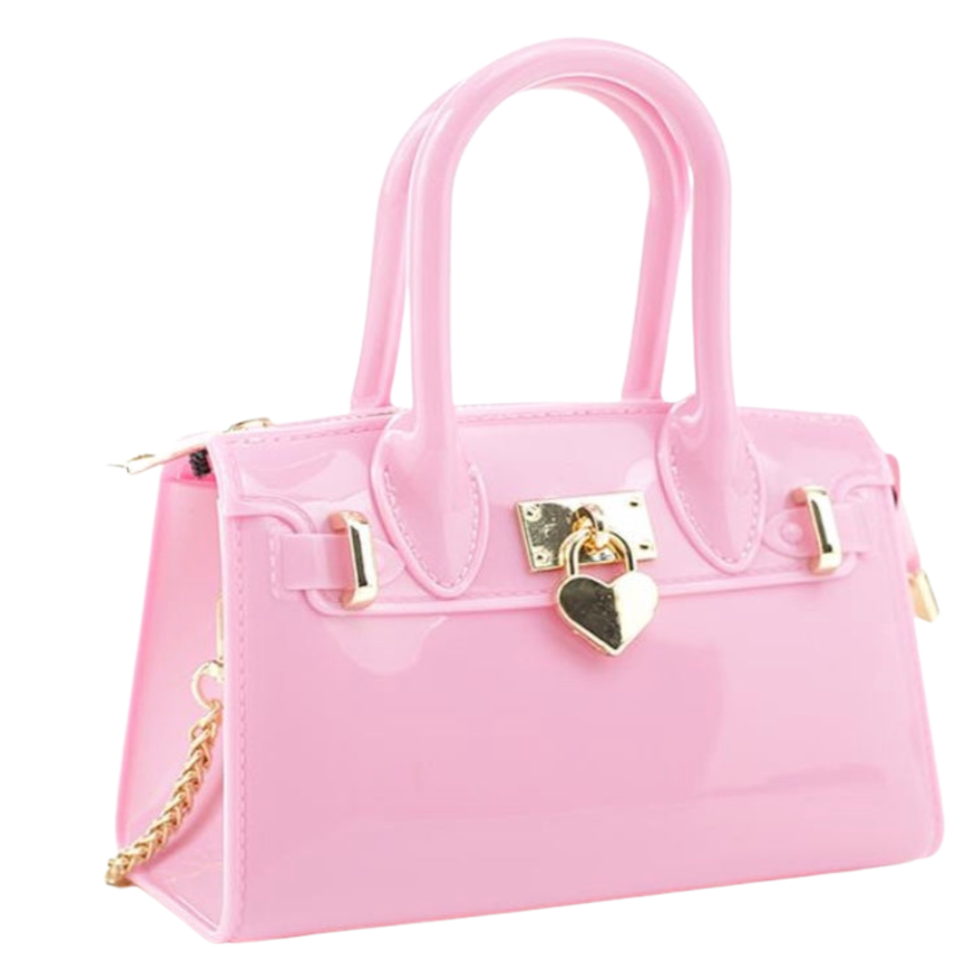 Iridescent Pink Gummy Bear Bubble Tea Crossbody Bag