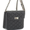 black quilted crossbody